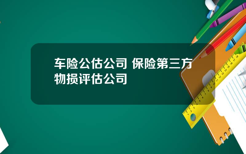 车险公估公司 保险第三方物损评估公司